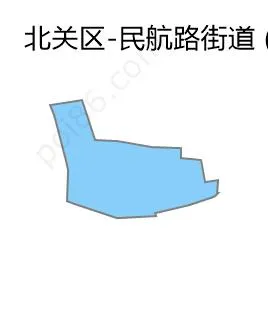 民航路街道边界地图