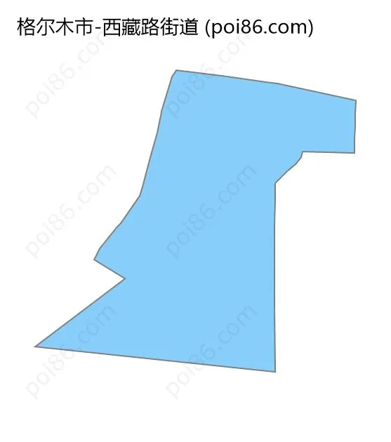 西藏路街道边界地图