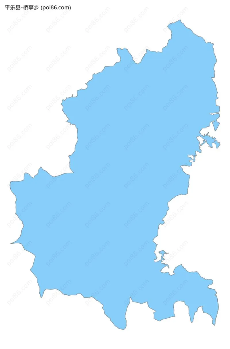 桥亭乡边界地图