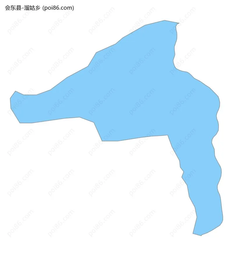 溜姑乡边界地图