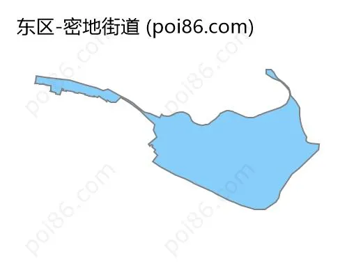 密地街道边界地图