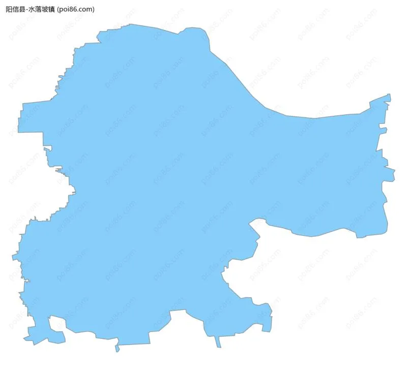 水落坡镇边界地图