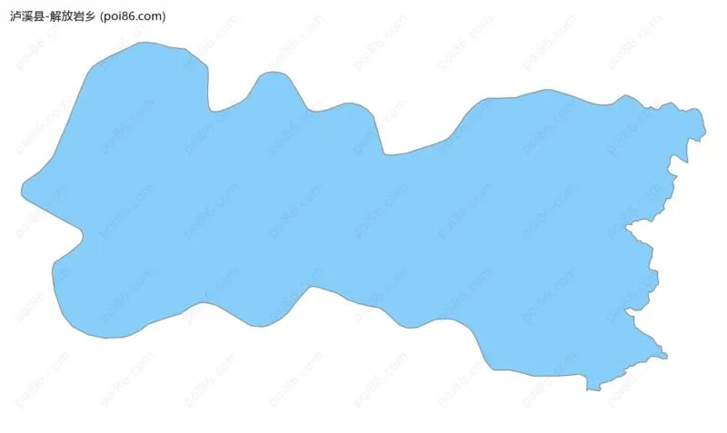 解放岩乡边界地图