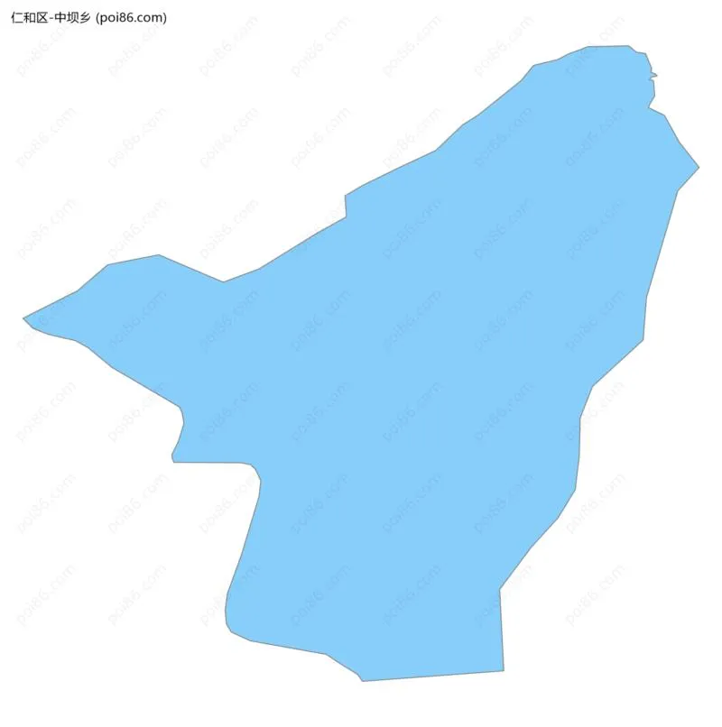 中坝乡边界地图
