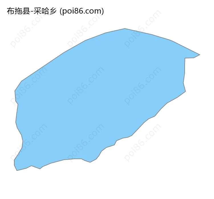 采哈乡边界地图