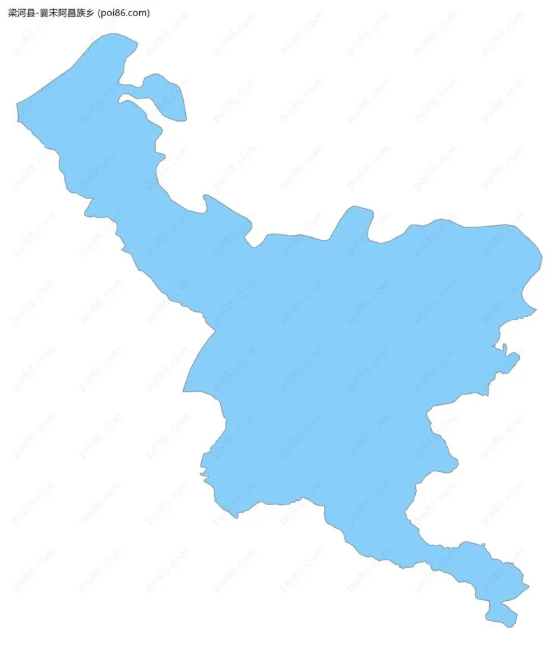 曩宋阿昌族乡边界地图
