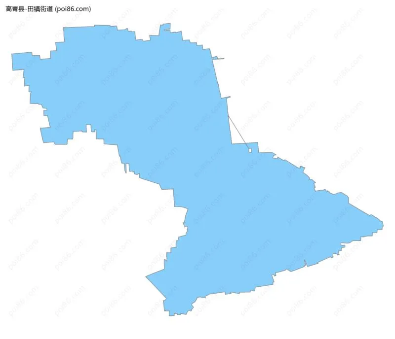 田镇街道边界地图