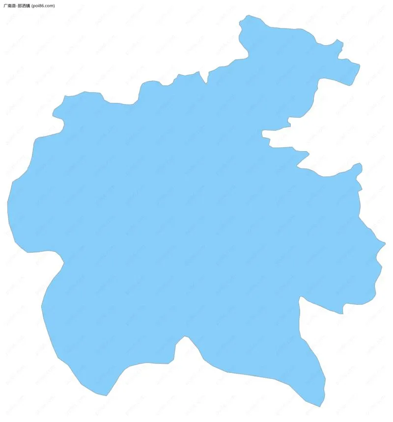 那洒镇边界地图