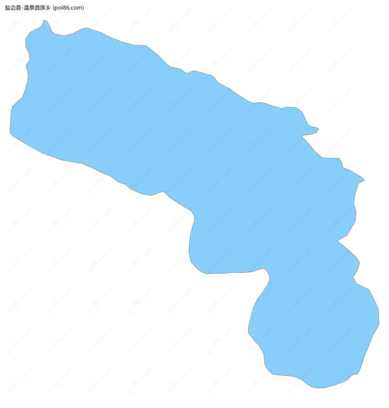 温泉彝族乡边界地图