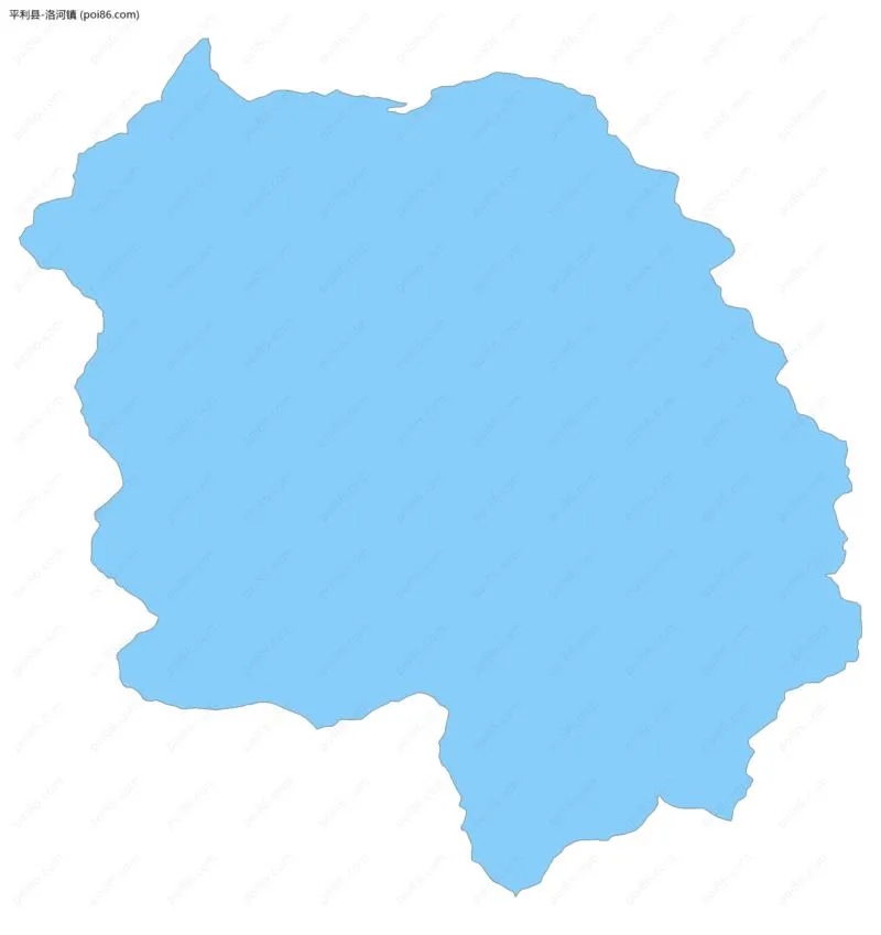 洛河镇边界地图