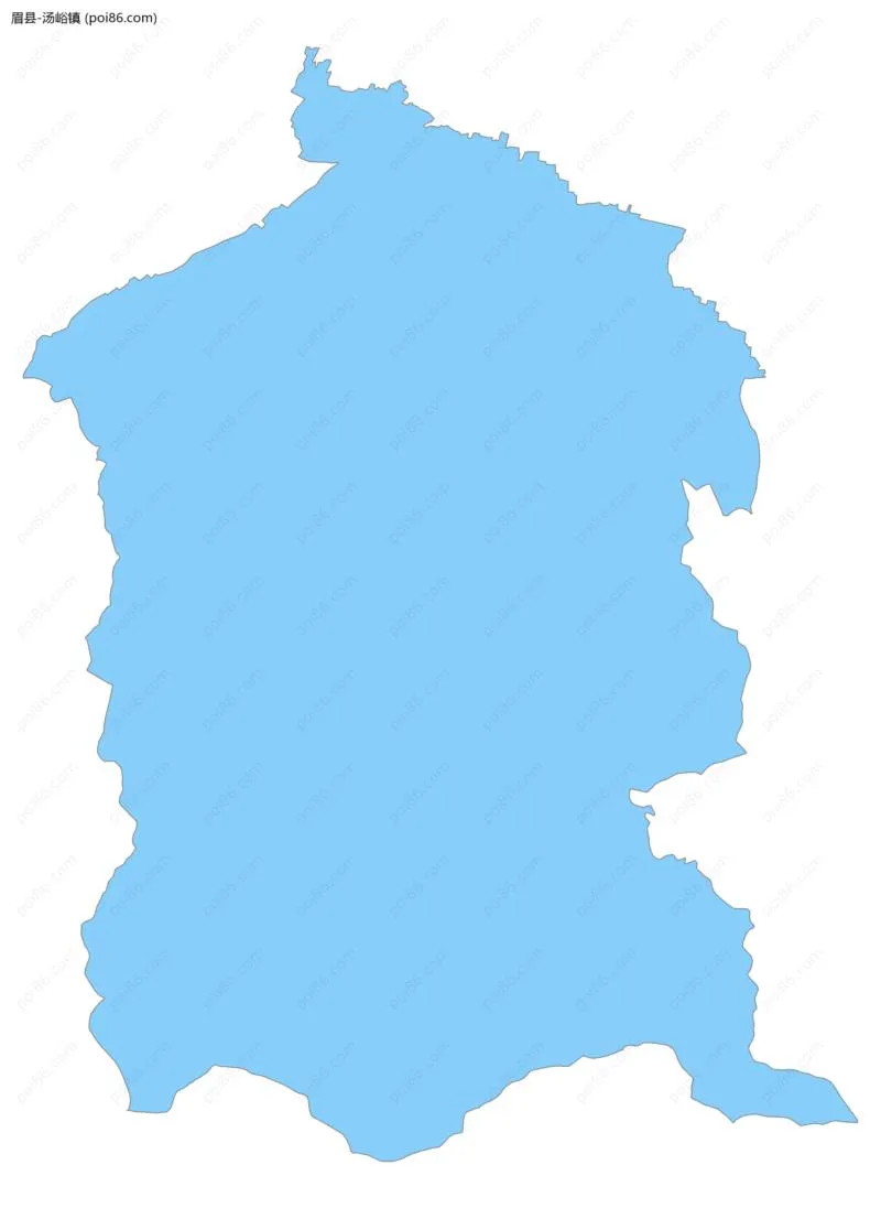 汤峪镇边界地图