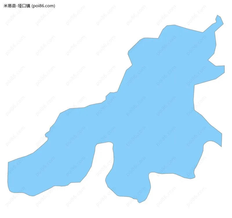 垭口镇边界地图