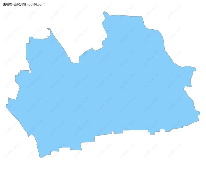 百尺河镇边界地图