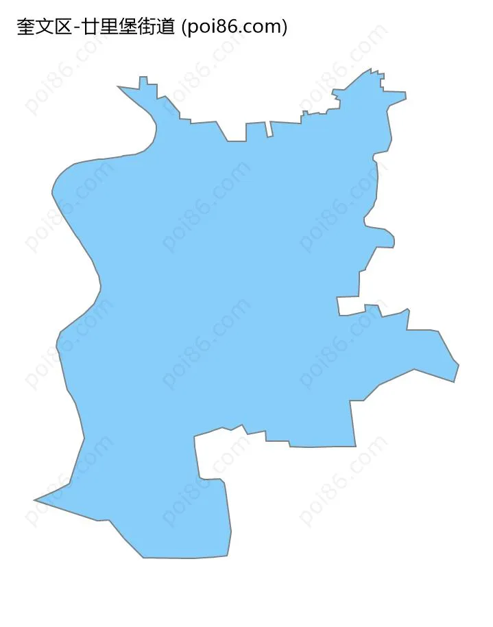 廿里堡街道边界地图