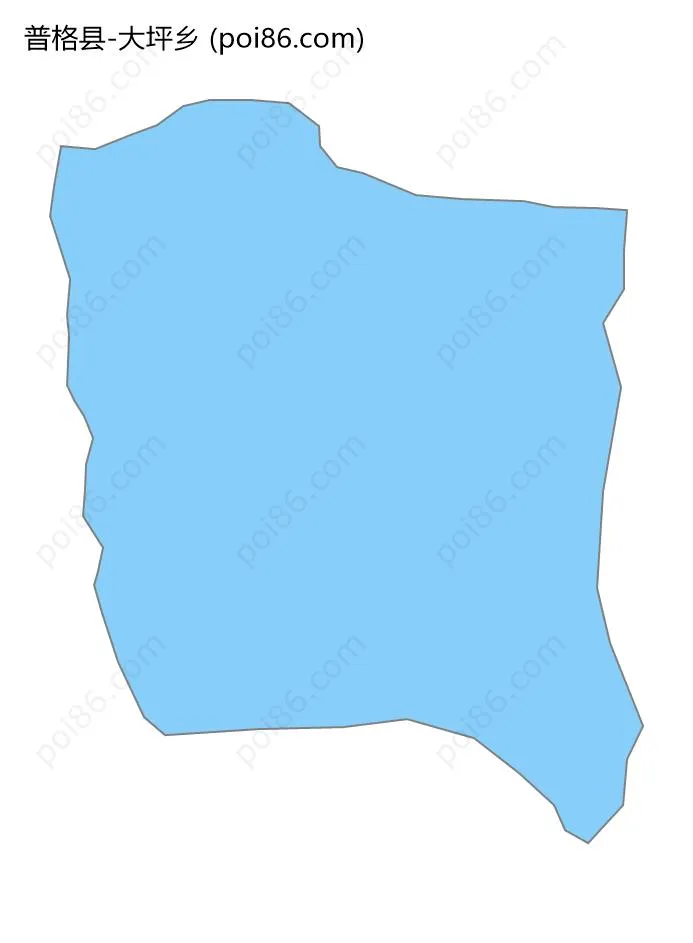 大坪乡边界地图