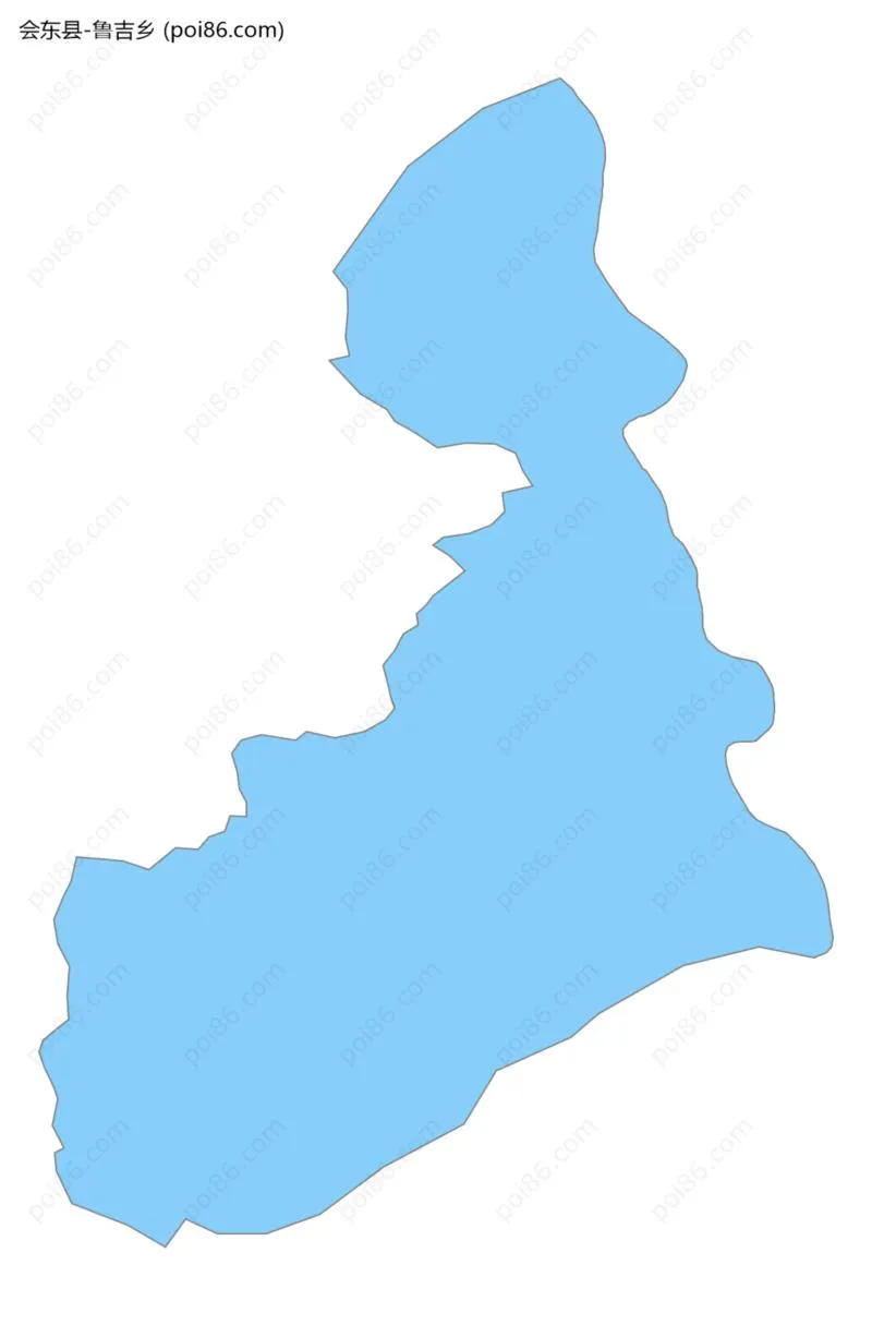 鲁吉乡边界地图