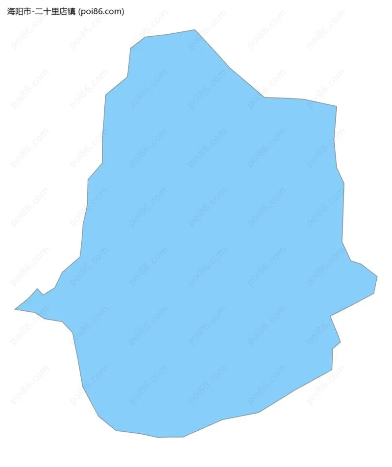 二十里店镇边界地图