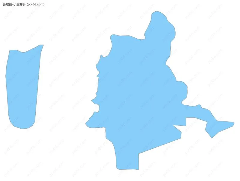 小黑箐乡边界地图