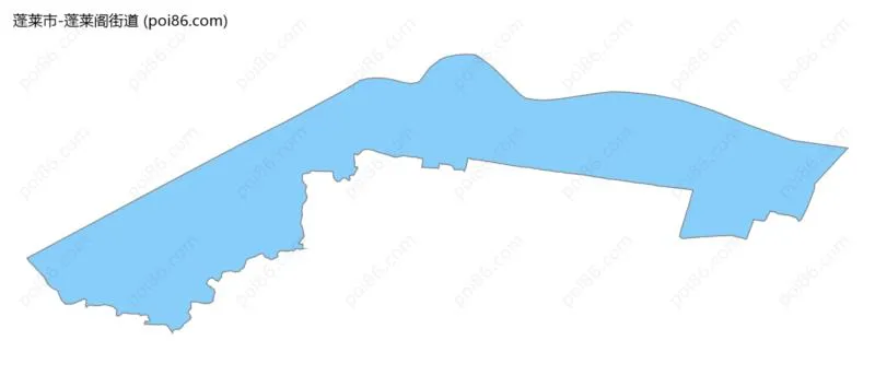 蓬莱阁街道边界地图