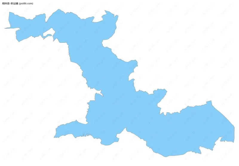 新站镇边界地图