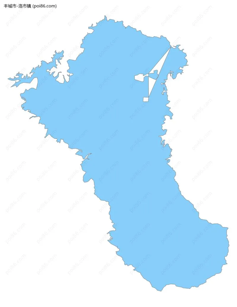 洛市镇边界地图