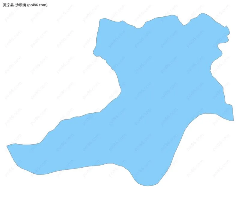 沙坝镇边界地图