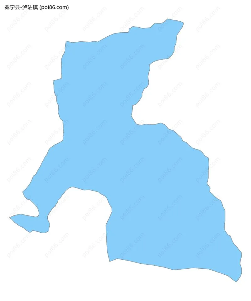 泸沽镇边界地图