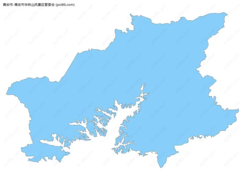 高安市华林山风景区管委会边界地图