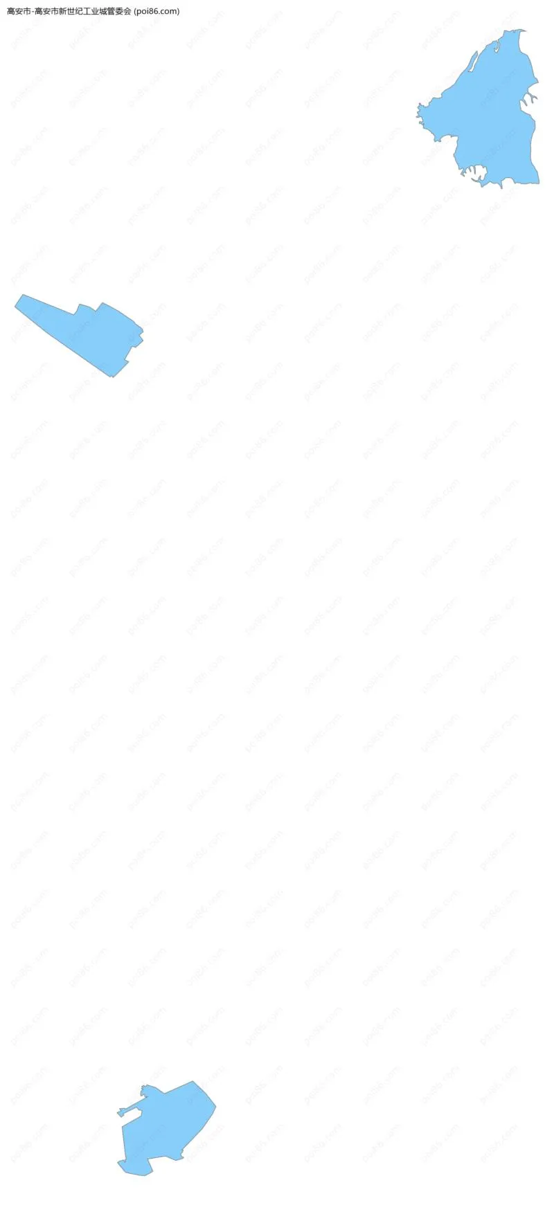 高安市新世纪工业城管委会边界地图