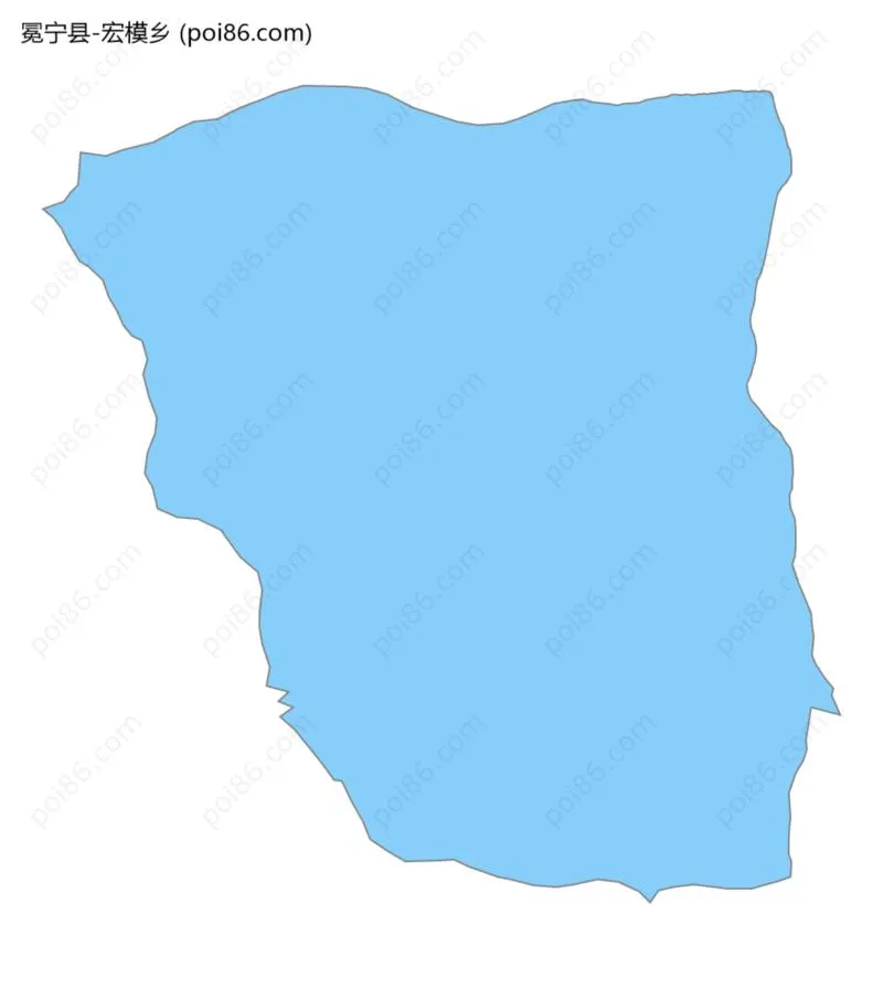 宏模乡边界地图