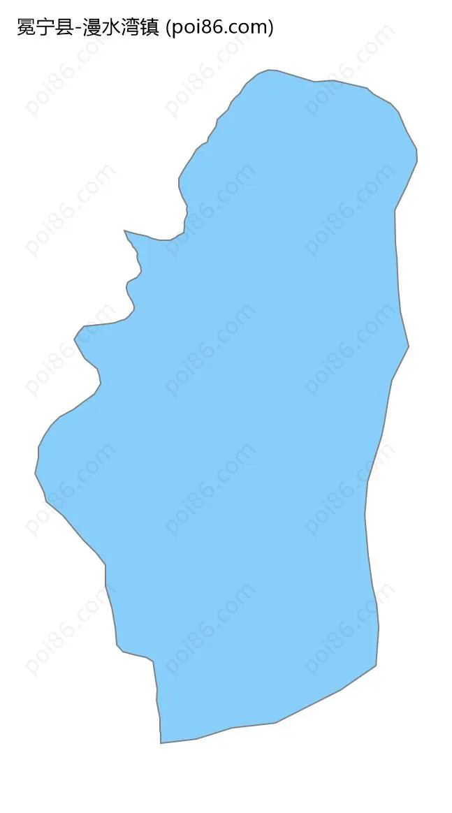 漫水湾镇边界地图