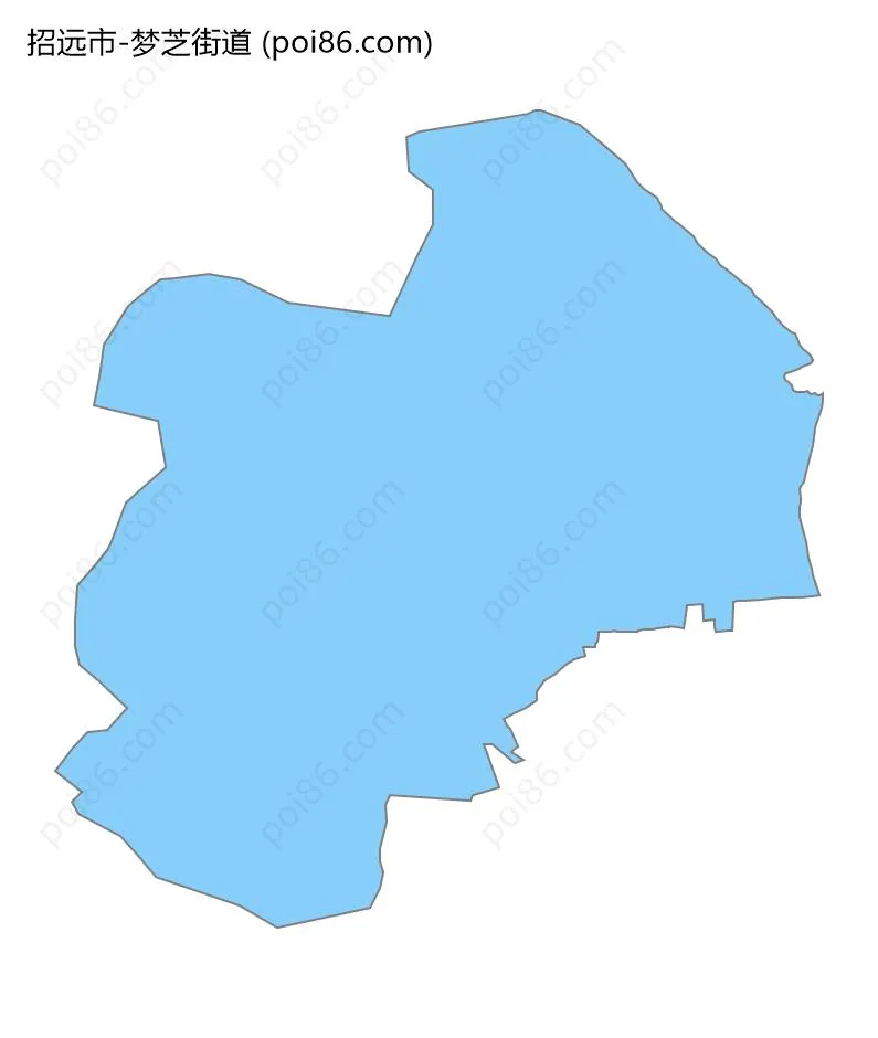 梦芝街道边界地图