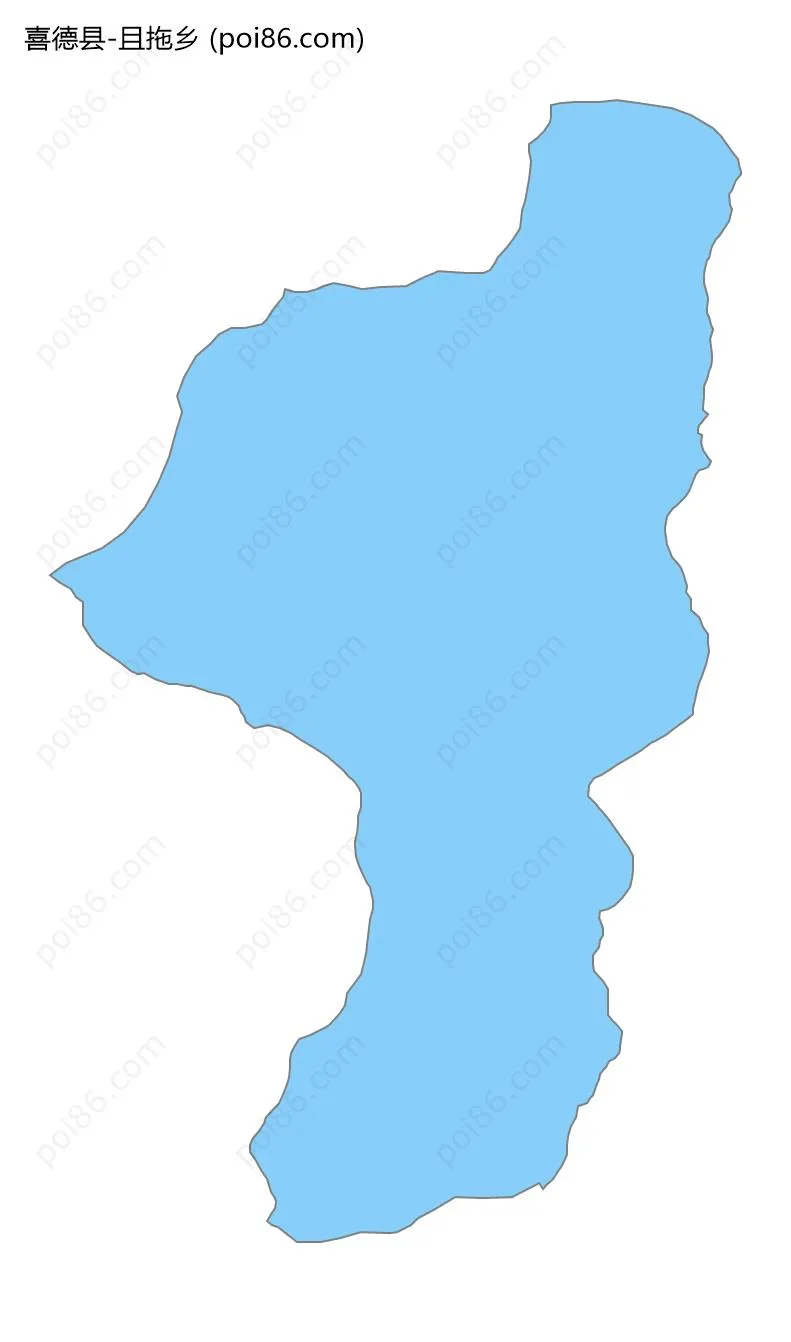 且拖乡边界地图