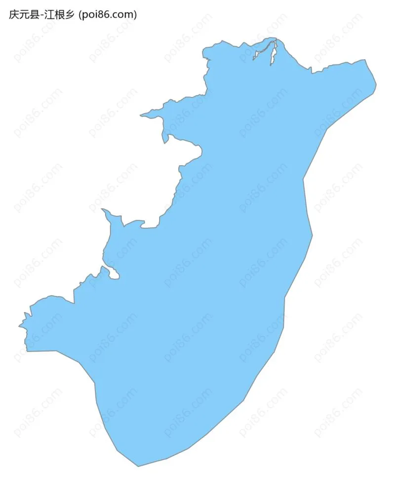江根乡边界地图