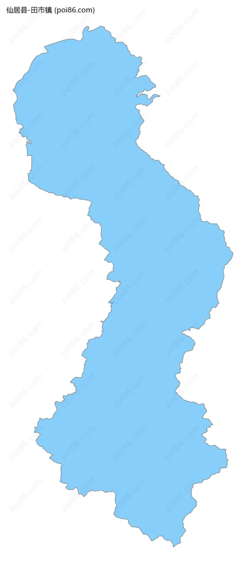 田市镇边界地图