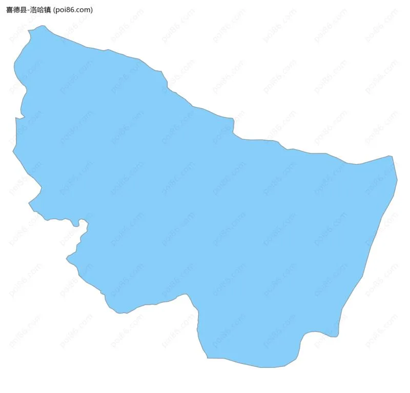 洛哈镇边界地图