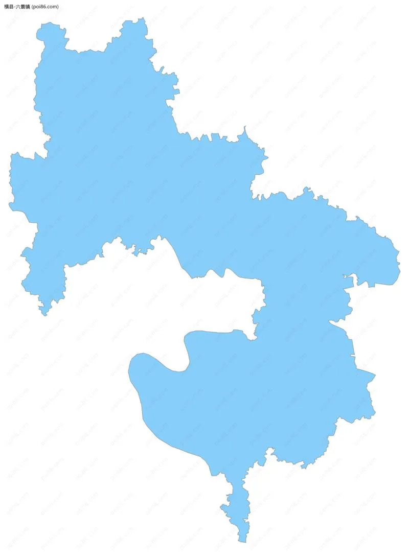 六景镇边界地图