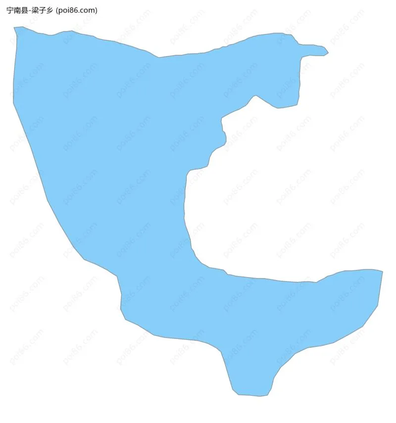 梁子乡边界地图