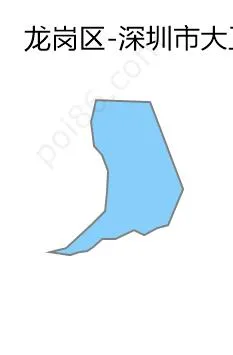 深圳市大工业区边界地图