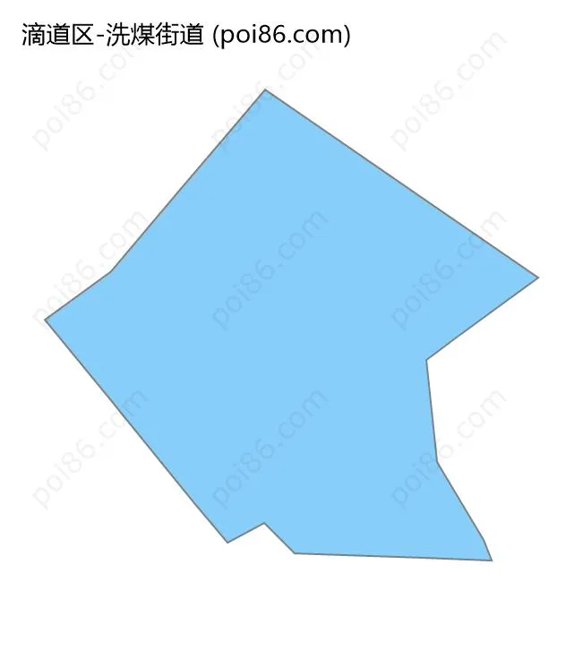 洗煤街道边界地图