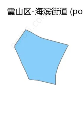 海滨街道边界地图