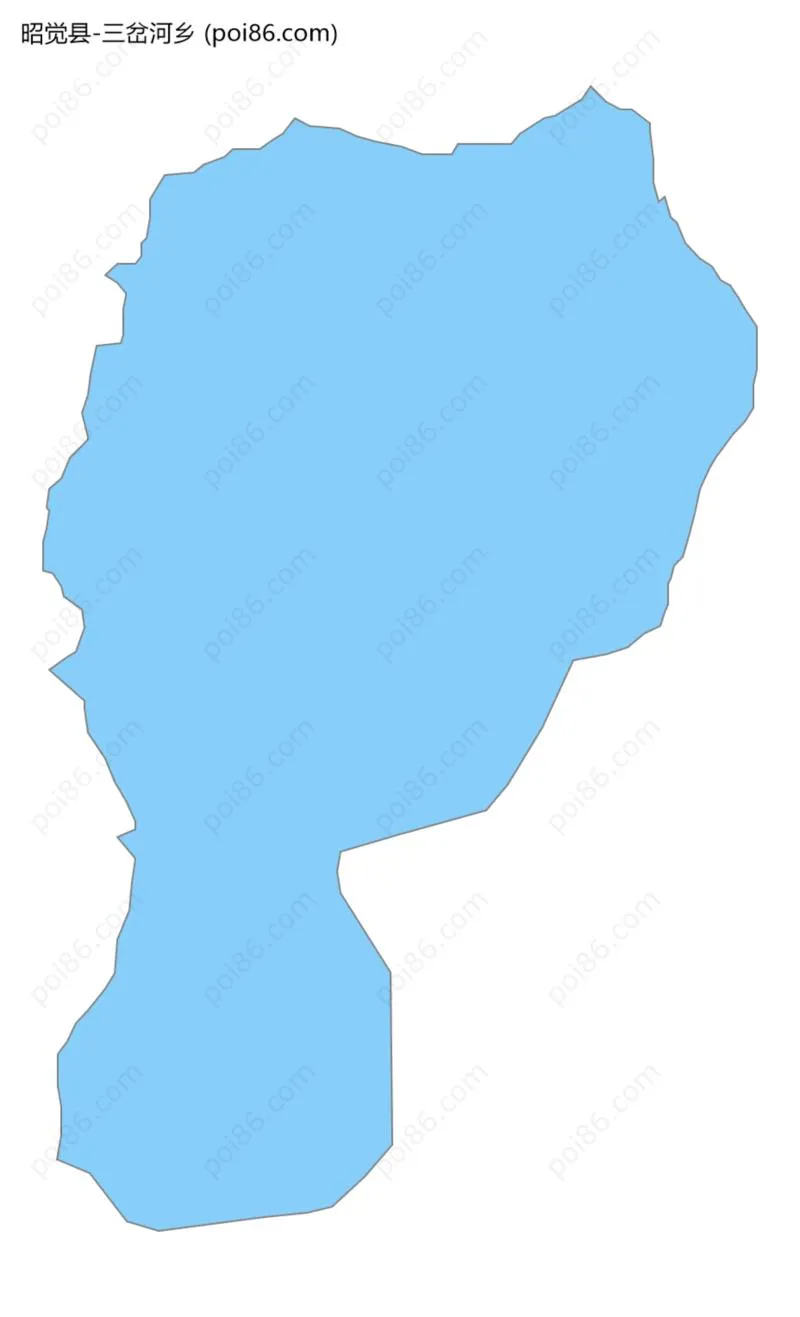 三岔河乡边界地图