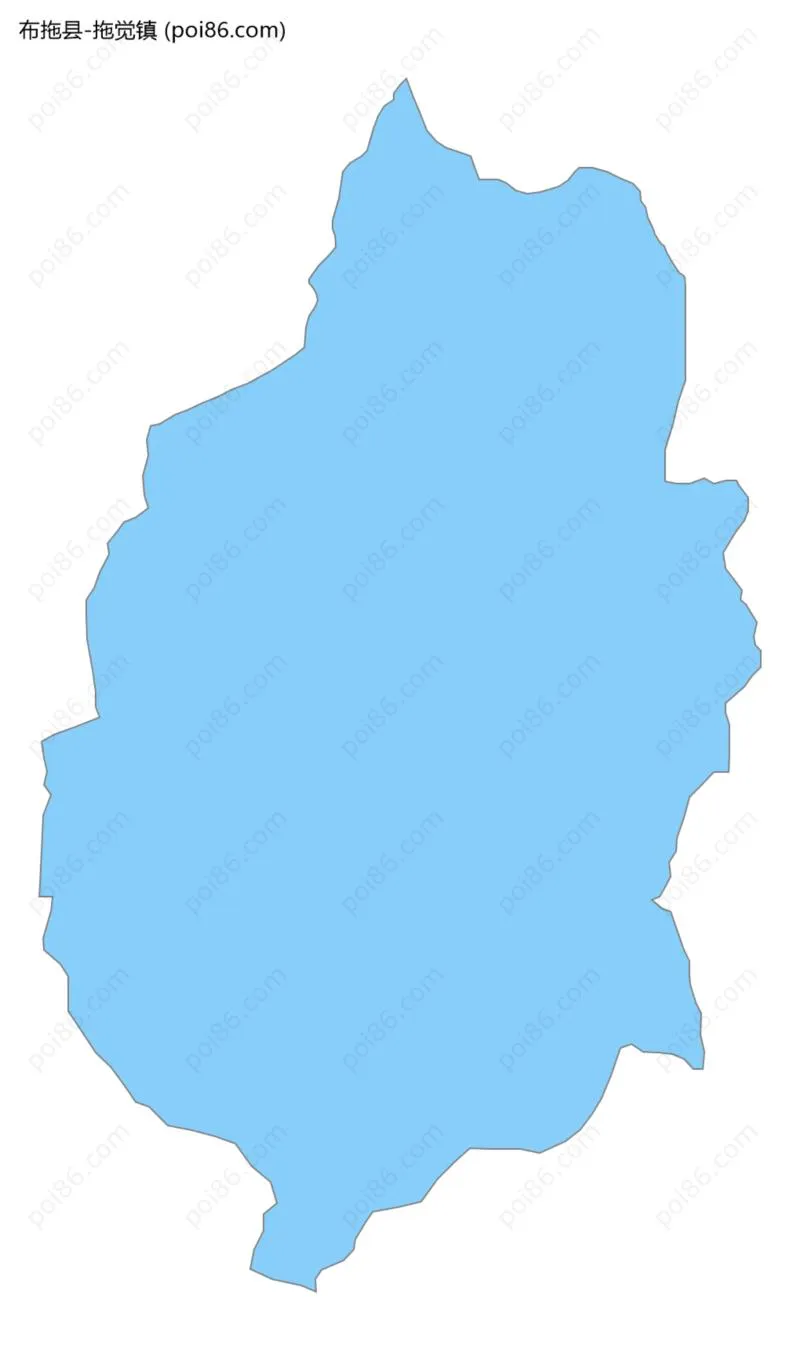 拖觉镇边界地图