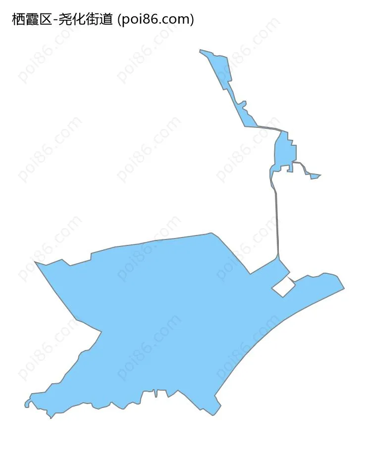 尧化街道边界地图