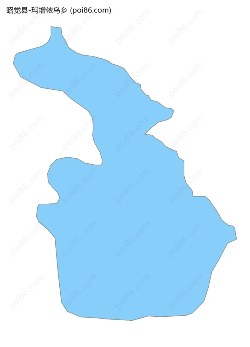 玛增依乌乡边界地图