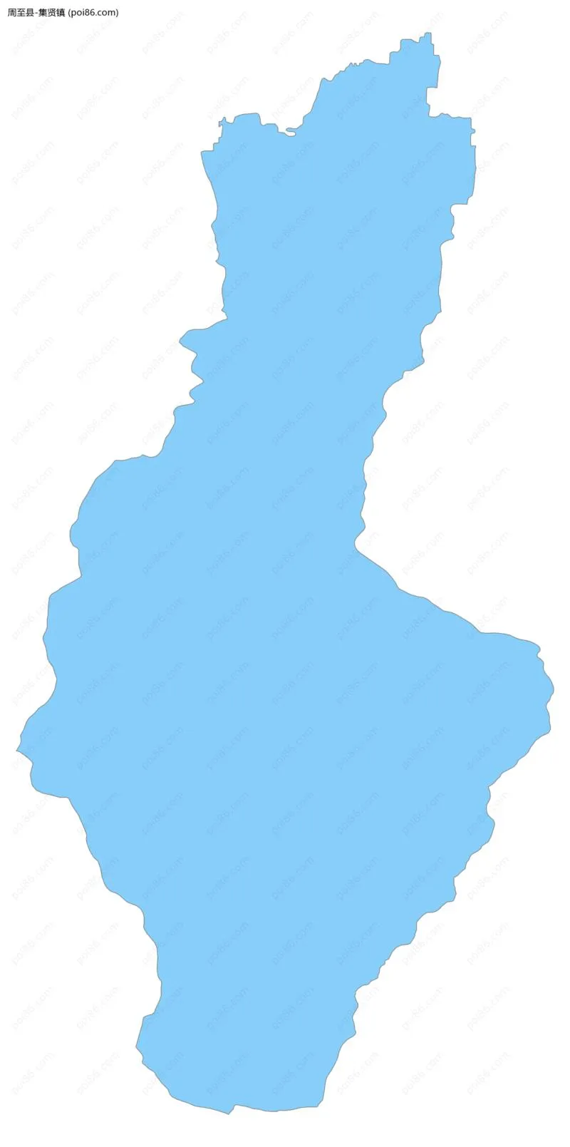 集贤镇边界地图