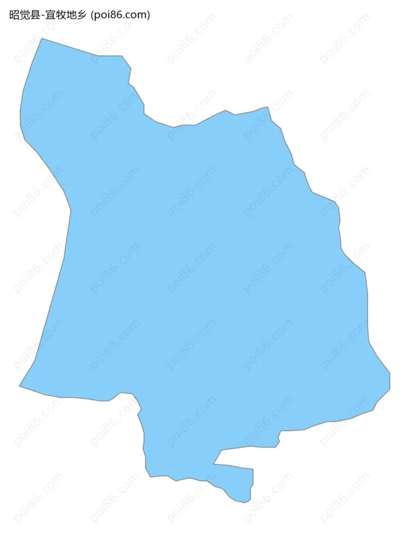 宜牧地乡边界地图