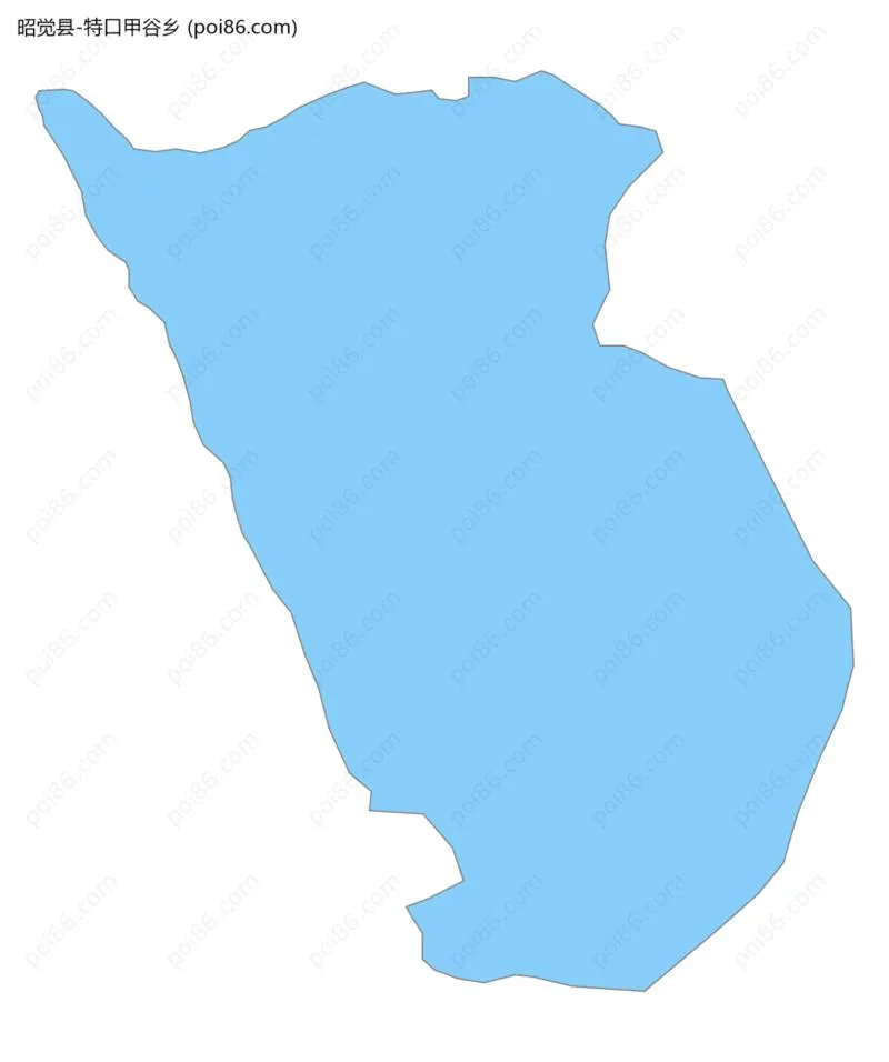 特口甲谷乡边界地图