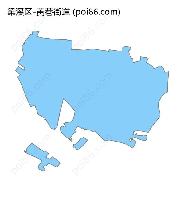 黄巷街道边界地图