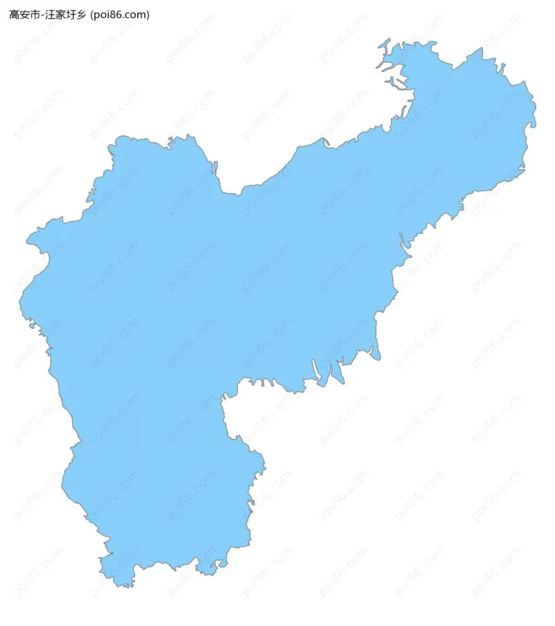 汪家圩乡边界地图